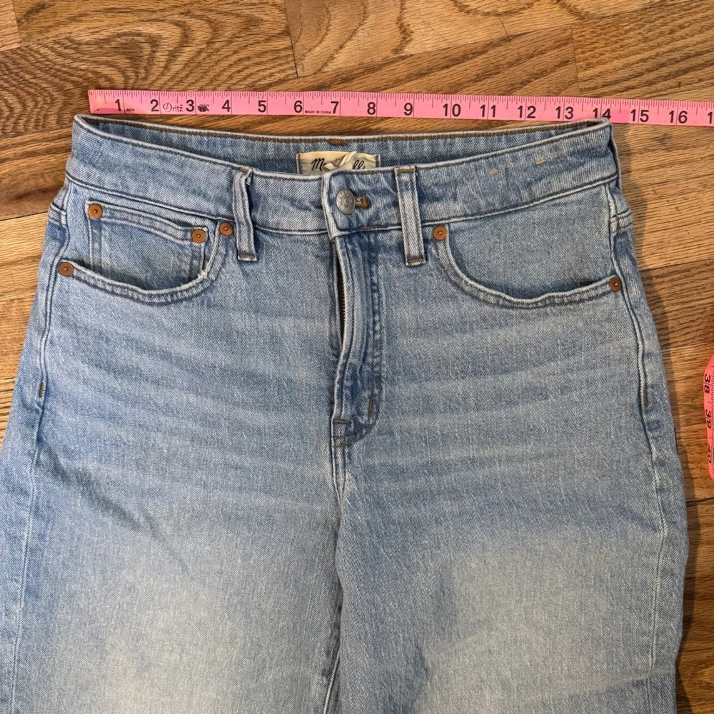 Madewell Curvy Perfect Vintage Wide-Leg Crop Jean Light Wash Raw Hem 28 - Picture 3 of 8